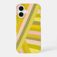 Retro Geometric Striped Summer Lime Green Pink
