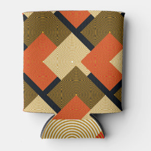 Retro Geometrical Squares: Vintage Pattern. Can Cooler