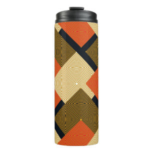 Retro Geometrical Squares: Vintage Pattern. Thermal Tumbler