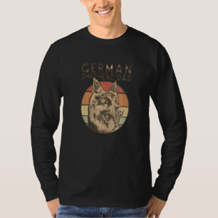 Retro German Shepherd Dad Dog Owner Pet Shepard F T-Shirt