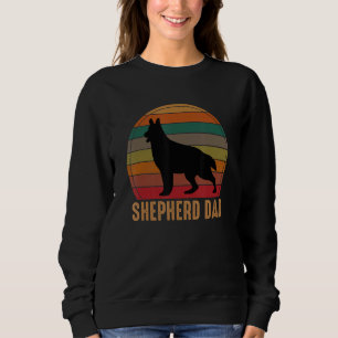 Retro German Shepherd Dad Dog Owner Pet Shepard Fa Sweatshirt