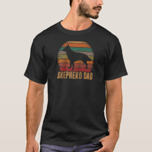 Retro German Shepherd Dad Dog Owner Pet Shepard Fa T-Shirt