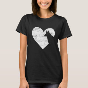 Retro German Shepherd Dog Heart Valentine's Day Do T-Shirt