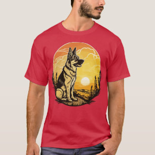 Retro german shepherd dog T-Shirt