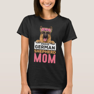 Retro German Shepherd Mum Dog Mother Pet Shepard T-Shirt