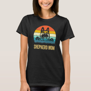 Retro German Shepherd Mum Dog Mother T-Shirt