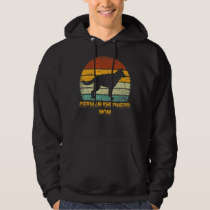 Retro German Shepherd Mum Doxie Dog Owner Mother Hoodie