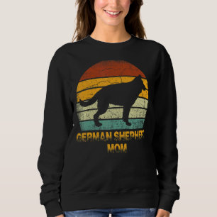 Retro German Shepherd Mum Doxie Dog Owner Mother Sweatshirt