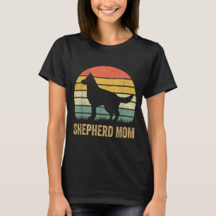 Retro German Shepherd Mum Gift Dog Mother Pet Shep T-Shirt