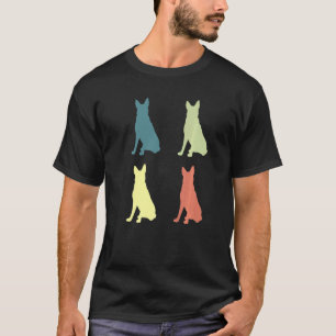Retro German Shepherd Silhouettes Dog Owner T-Shirt