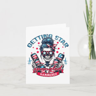 Retro Getting Star Spangled Hammered America 4th O Card