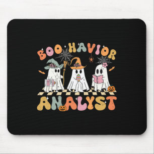 Retro Ghost Boo Havior Analyst Therapist Bcba Hall Mouse Pad