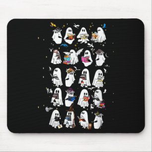 Retro Ghost Book Fantasy Series Halloween Book Lov Mouse Pad