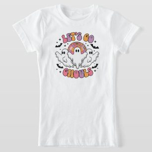 Retro Ghost Halloween T-Shirt – “Let’s Go Ghouls