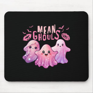 Retro Ghost Mean Ghouls Fun Halloween Spooky Seas Mouse Pad