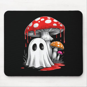 Retro Ghost Mushroom Halloween Vibes Cute Groovy M Mouse Pad