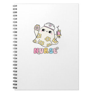 Retro Ghost Nurse Halloween Design Classic T-Shirt Notebook