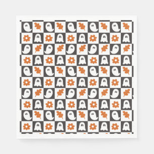 Retro Ghosts Halloween   Cute Pastel Ghost Kids  Napkin