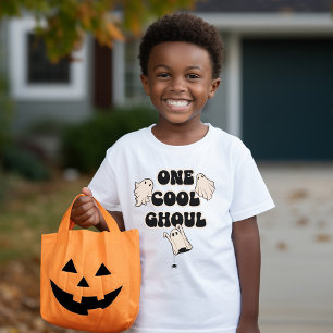 Retro Ghosts One Cool Ghoul Halloween T-Shirt