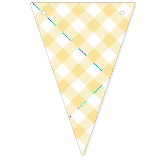 Retro Gingham Canary Yellow Bunting