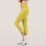 Retro Gingham Plaid in Mustard Yellow Capri Leggings<br><div class="desc">Retro Gingham Plaid in Mustard Yellow Capri Leggings</div>
