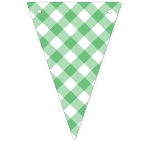 Retro Gingham Summer Green Bunting