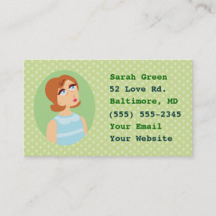 Retro Girl Business Cards