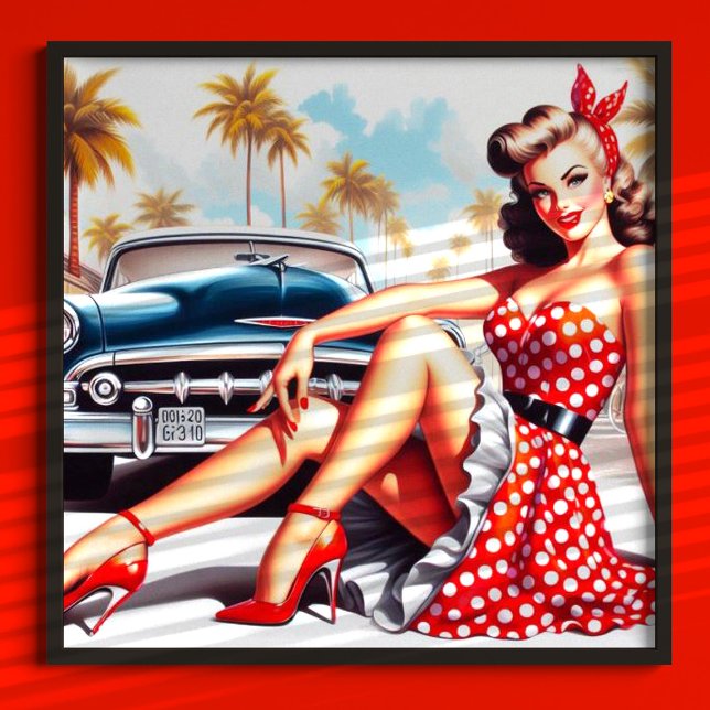 Retro Girl Classic Pin Up Poster (Creator Uploaded)