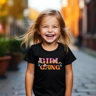 Retro "Girl Gang" Girls Basic T-Shirt