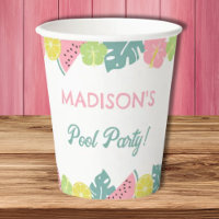 Retro Girl Pool party Banner