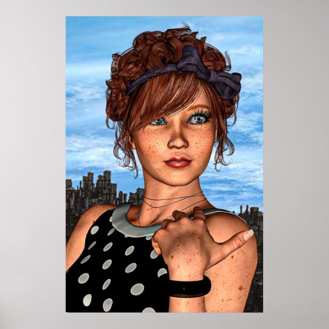 Retro Girl Poster (Front)