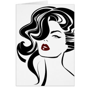 Retro girl red lips