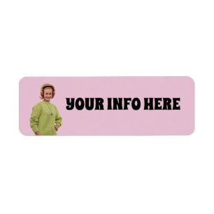 RETRO GIRL RETURN ADDRESS LABELS