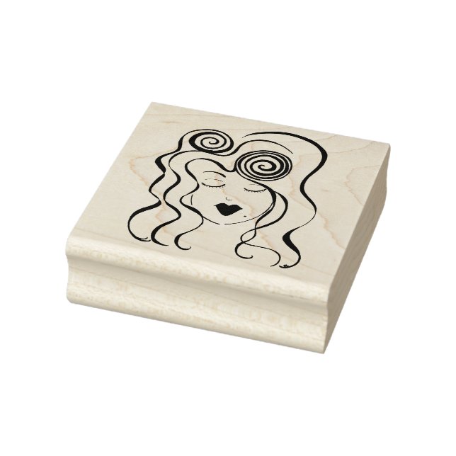 Retro Girl Stamp  (Stamp)