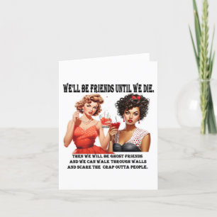 retro girls card besties