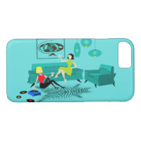 Retro Girl's Night In iPhone Case