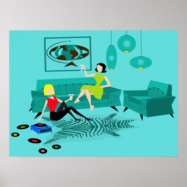 Retro GIrls' Night In Poster (Front)