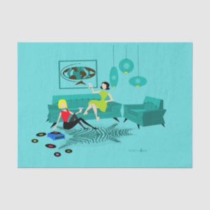 Retro Girl's Night In Tissue Paper