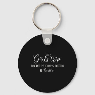 Retro Girls Trip Boston Vacation Trip Beaches Best Key Ring