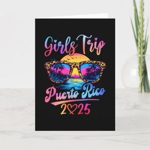 Retro Girls Trip Puerto Rico 2025 Weekend Summer V Card