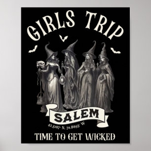 Retro Girls Trip Salem 1692 They Missed One Witch  Poster