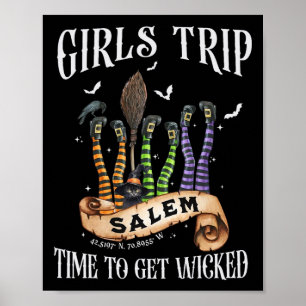 Retro Girls Trip Salem Time To Get Salem 1692 Hall Poster