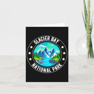 Retro Glacier Bay National Park Hiking Camping Out Card