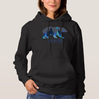 Retro Glacier Grizzly Bear Glacier National Park R Hoodie
