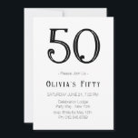 Retro Glam 50th Birthday Party Invitation<br><div class="desc">Retro Glam 50th Birthday Party Invitation. Easily personalise with your custom details.</div>