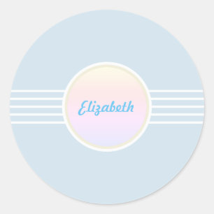 Retro Glam Blue and Opal Envelope Seals