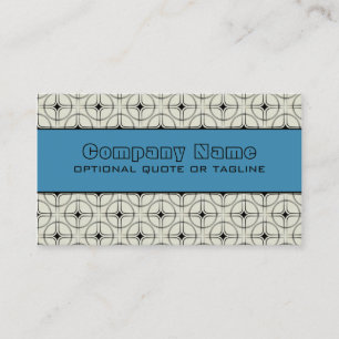 Retro Glam Business Card, Blue Card