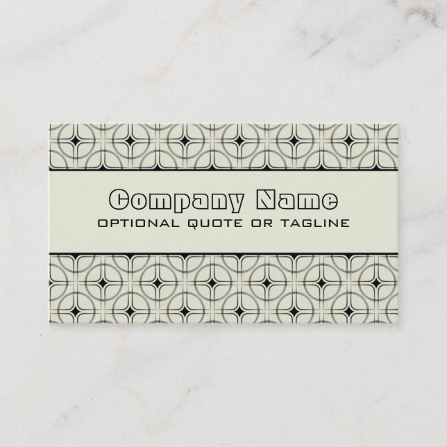 Retro Glam Business Card, Ivory Card (Front)