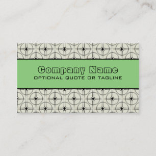 Retro Glam Business Card, Mint Green Card