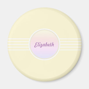 Retro Glam Personalised Shimmering Gold and Opal Magnet